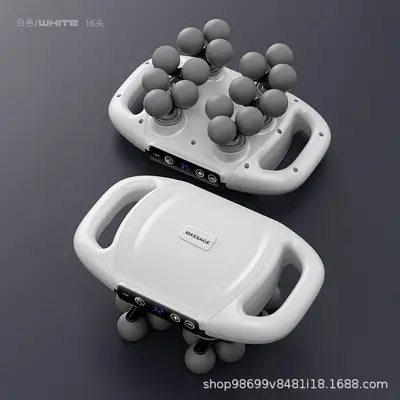 跨境充电款多头筋膜枪专业级腰背深度按摩器全身肌肉放松按摩枪 - 12