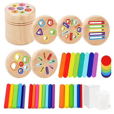 Colour Sorting Cylinder Montessori Educational Toy for Ages 1-3 - 6