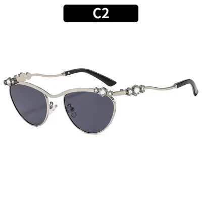 Rhinestone Polygon Sunglasses, European and American Style - 8