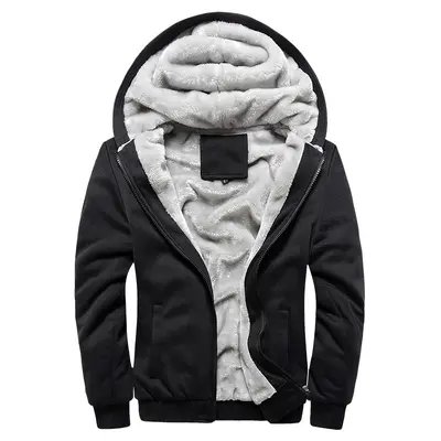 Herren-Hoodie in großen Größen, gefüttert und verdickt, Herbst-Winter-Jacke