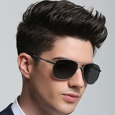 Men's Polarized Pilot Sunglasses, UV Protection, Driving and Fishing, Model 8722 - 1