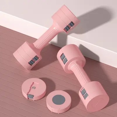 Kadın küçük dambıl ayarlanabilir ağırlık kadın demonte kauçuk kaplı yoga dambıl ev zayıflama kolları 5 KG çift demir - 7