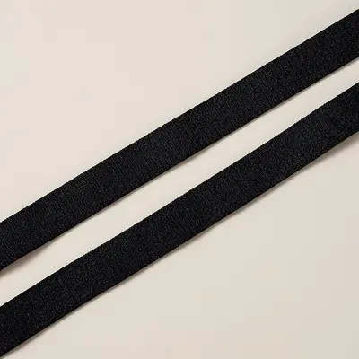 Naylon Çift Yüzlü Elastik Şerit 1 cm, Siyah ve Beyaz, İç Giyim Aksesuarı - 10