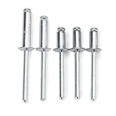 Kör perçin, açık tip, yuvarlak başlı, 2.4-5.0 mm, alüminyum ve demir