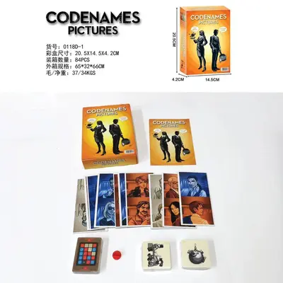 Aktionscode-Brettspiel, englische und russische Version, Paar-Partyspiel