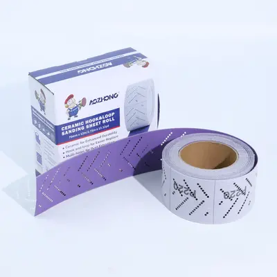 Purple Backing Sanding Paper Roll 70mm x 12m with Dust Extraction Holes, Automotive Putty
