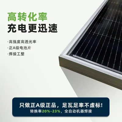 650W Solar Panel Bifacial Power Generation Grade A Monocrystalline Silicon Photovoltaic Module Double Glass Large Panel Water Pump Solar Household