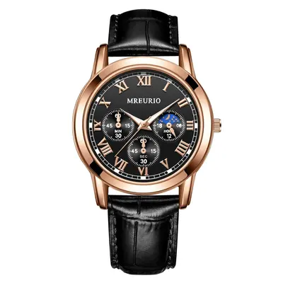 Live-Verkaufs-Hit Business Herrenuhr Herrenarmbanduhr Lederarmband Quarz Export Hersteller Lagerbestand Großhandel Dropshipping - 8