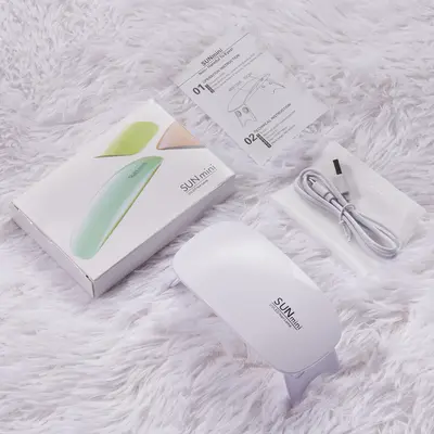 Mini oje jel kurutma lambası USB arabirimli katlanabilir Sunmini fare şeklinde fototerapi lambası küçük tırnak lambası - 7