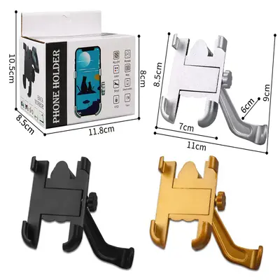 Aluminum Alloy Bicycle and Motorcycle Phone Holder for Navigation - 8
