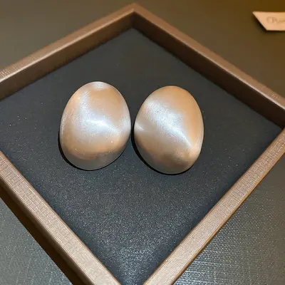 Silver Circle Earrings, Needle Post Studs - 8
