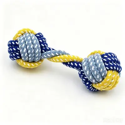 Durable Cotton Rope Chew Toy and Frisbee Set for Small and Medium Dogs - 10