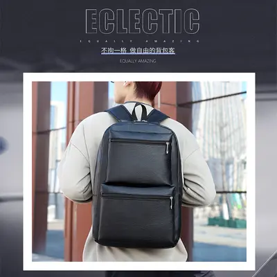 Large Capacity PU Business Commuter Backpack - 3