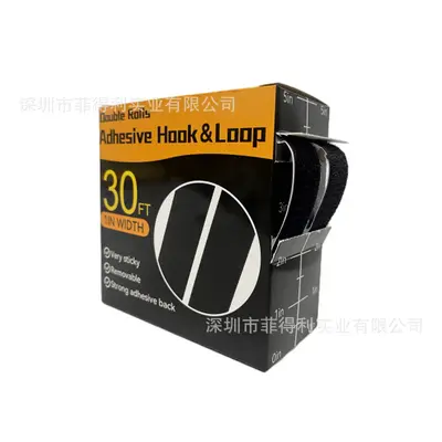 Feidili Self-Adhesive Hook-and-Loop Tape, Self-Cutting, High Adhesion, Boxed - 6