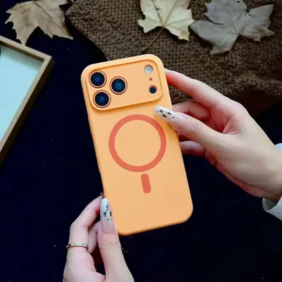 Flüssigsilikon-Magnethülle für iPhone 18 Pro Max, stoßfest - 8