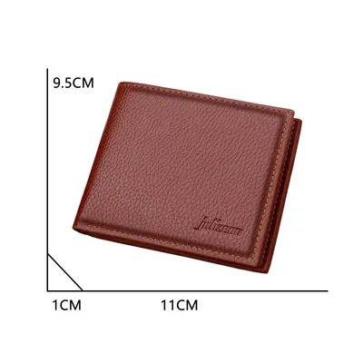 Men's Short Zipper Wallet with Driver's License Slot - 4
