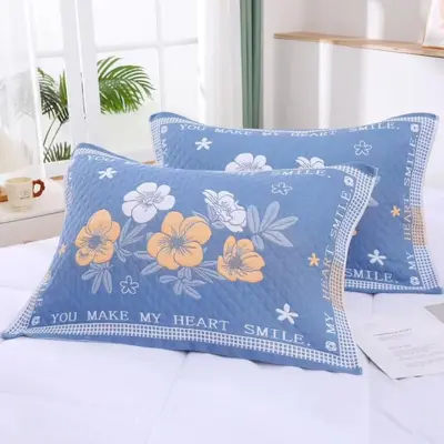 Polyester-Cotton Pillow Towel Set of 2, Extra Large, Stain-Resistant, Oil-Resistant - 8