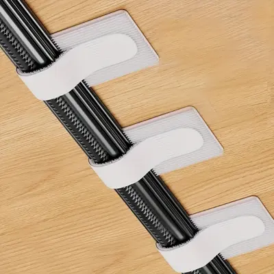 Yapışkanlı Velcro kablo düzenleyici duvara monte kablo yönetim aracı bilgisayar kablo klipsi ağ kablosu bağlama kayışı - 8