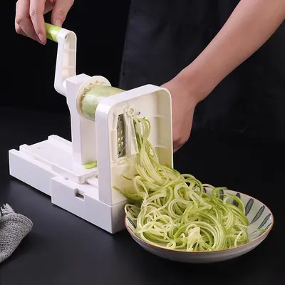 Multifunktionaler Gemüsehobel Kartoffelreibe mit Handschutz - 2