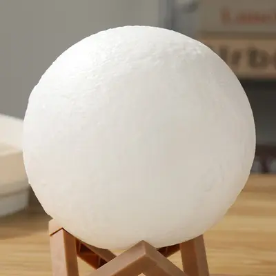 3D ay lambası el boyaması DIY yıldızlı gökyüzü lambası ay lambası LED yatak odası başucu atmosfer gece lambası stüdyo boyalı lamba - 13