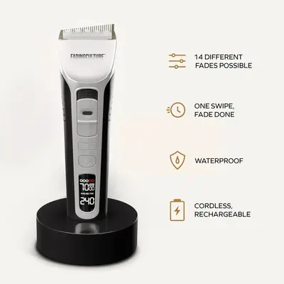 Electric Hair Clipper for Home and Salon Use with Angled Head
