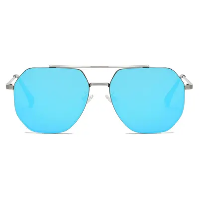Nylon Polarized Pilot Sunglasses, Large Metal Frame, Toad Style - 5