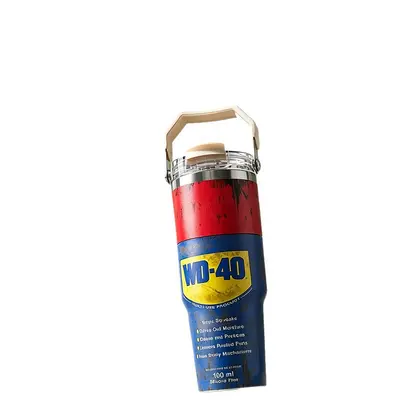 W-40 Doppeltrinkbecher, Edelstahl 304, 30 oz, mit Strohhalm