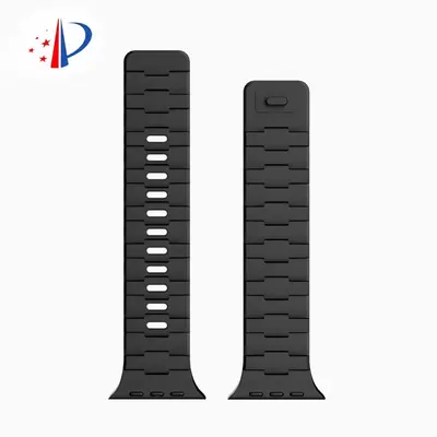 Hermes-Pattern Silicone Magnetic Strap for Apple Watch 4-9 and S10 - 10