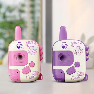Kinder-Walkie-Talkie-Spielzeug, Dinosaurier- und Einhorn-Design