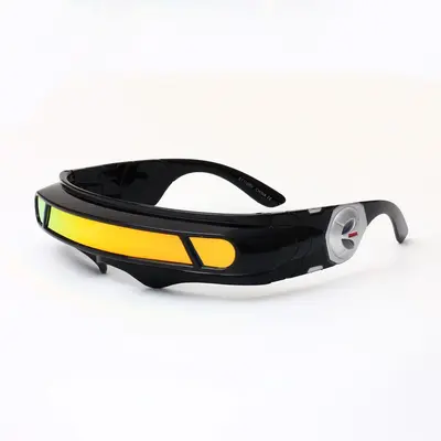 Retro Punk Space Sunglasses, UV-Protection, Laser Lenses