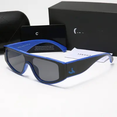 Xiaoxiang Jia CH6057 Sunglasses, Black, White Panda Design, Narrow Frame - 8