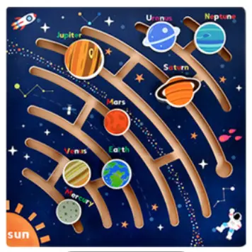 Kinder-Sonnensystem Puzzle mit neun Planeten, frühe Naturwissenschaften - 9