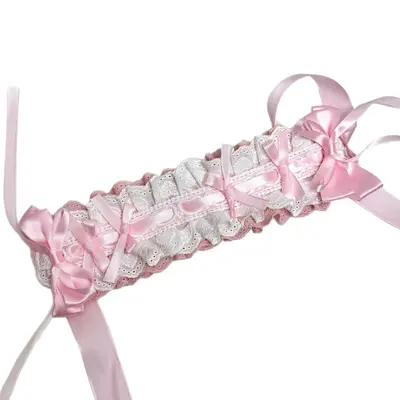 Lolita Hairpin Lace Ribbon Bow Handmade DIY Accessory