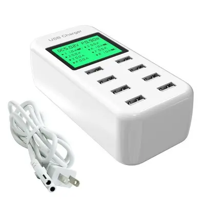 8-Port-USB-Ladestation mit Schnelladefunktion und intelligenter Anzeige