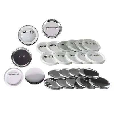 DIY Transparent Badge Supplies, Round, Blank, Iron Back - 6
