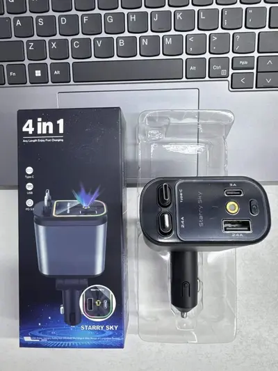 D2 Car Charger 120W PD Fast Charging with Retractable Cable, 1-4 Ports - 10