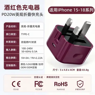 US-Spec PD 20W Fast Charger Head Set, Compatible with All iPhone Models - 11