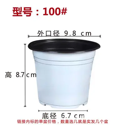 White Two-Color Seedling Pot for Flower Nursery Planting - 8
