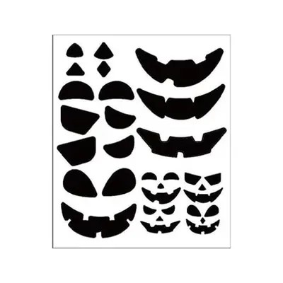 Halloween Pumpkin Face Decoration Stickers, Self-Adhesive - 9