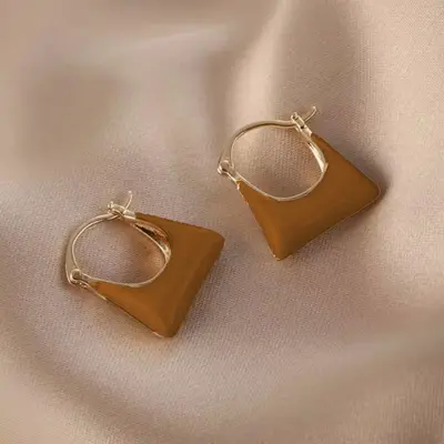Minimalistische Ring-Ohrringe mit leichtem Luxus-Design - 10