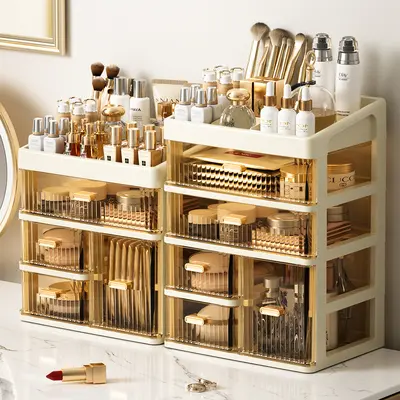 Cosmetics storage box drawer organizer desktop