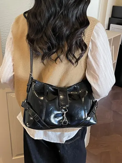 Damen-Achseltasche, schlichte Pendler-Umhängetasche - 6