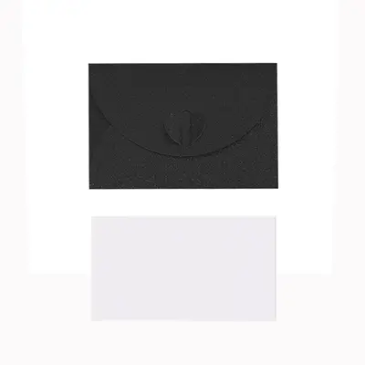 VIP Small Envelope Card Set 9.6 x 6.6 cm, Gold Glitter Invitation - 9