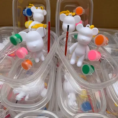 Hand-Painted Liquid Bear DIY Keychain with Gift Box - 8
