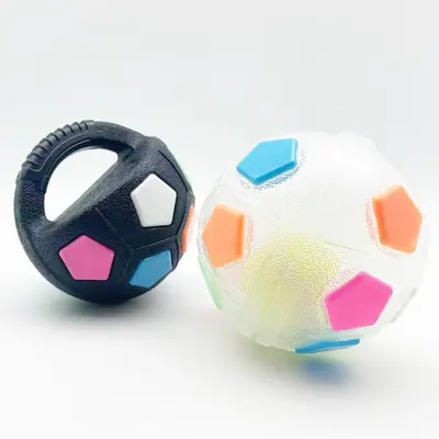 Dog Toy Soccer Ball, Interactive Bite-Resistant Pet Toy for Training