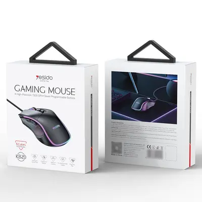 Yesido kablolu oyun faresi USB kablolu e-spor sınır ötesi dropshipping masaüstü bilgisayar notebook rgb fare - 7