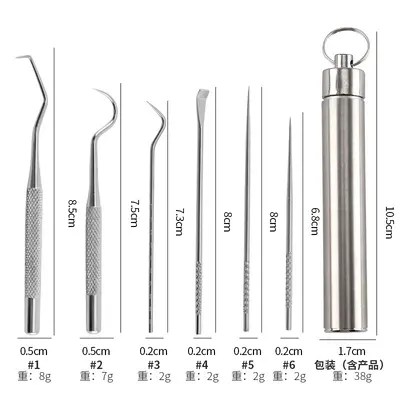 304 stainless steel dental cleaning kit, portable