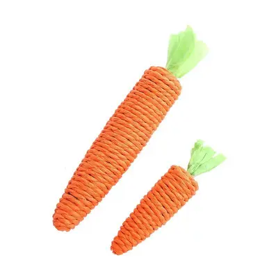 Cute Carrot Bell Cat Teaser Wand for Kittens, Chew and Scratch Resistant