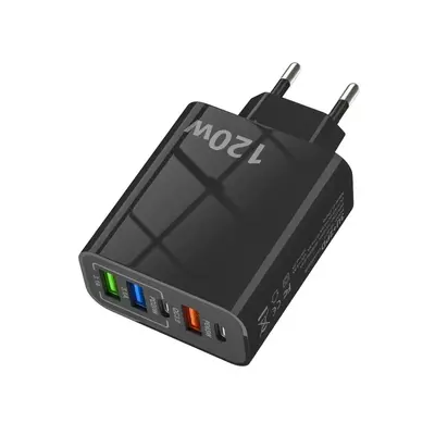 120W Çoklu Port Şarj Cihazı 3USB+2PD Hızlı Şarj Başlığı US/EU/UK Standartları Çok Fonksiyonlu Şarj Adaptörü - 9