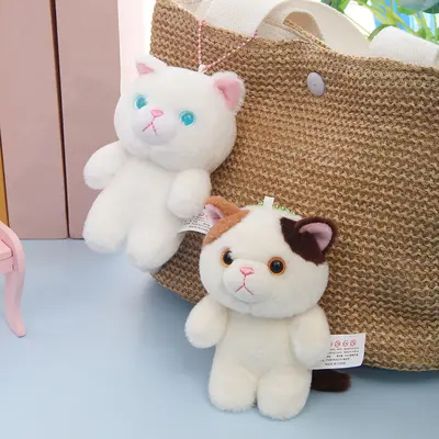 Kedi peluş oyuncak figür, çanta aksesuarı, kız çocuklar için hediye